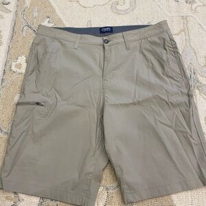 Chaps Men’s Performance Shorts Size 36 Khaki Stretch Utility Regular Fit